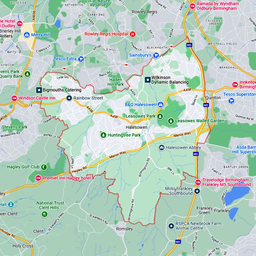 aggregates halesowen map