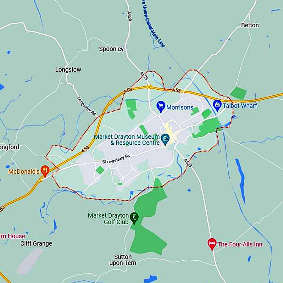 building supplies market drayton map