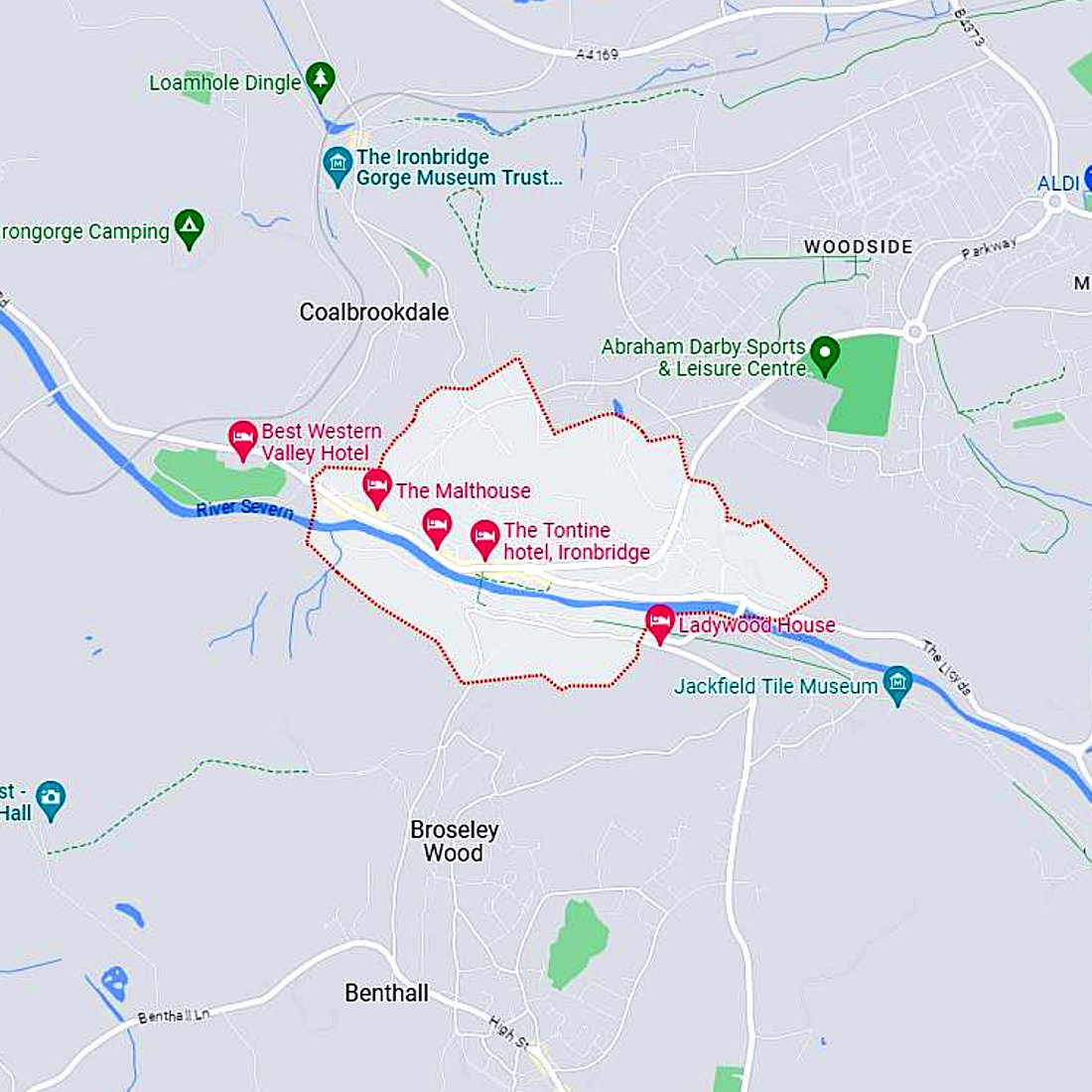 landscaping supplies ironbridge map